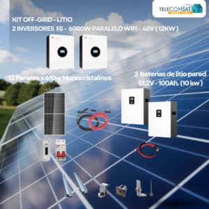 Kit B de 12kw Alta Eficiencia-MPPT - Wifi
