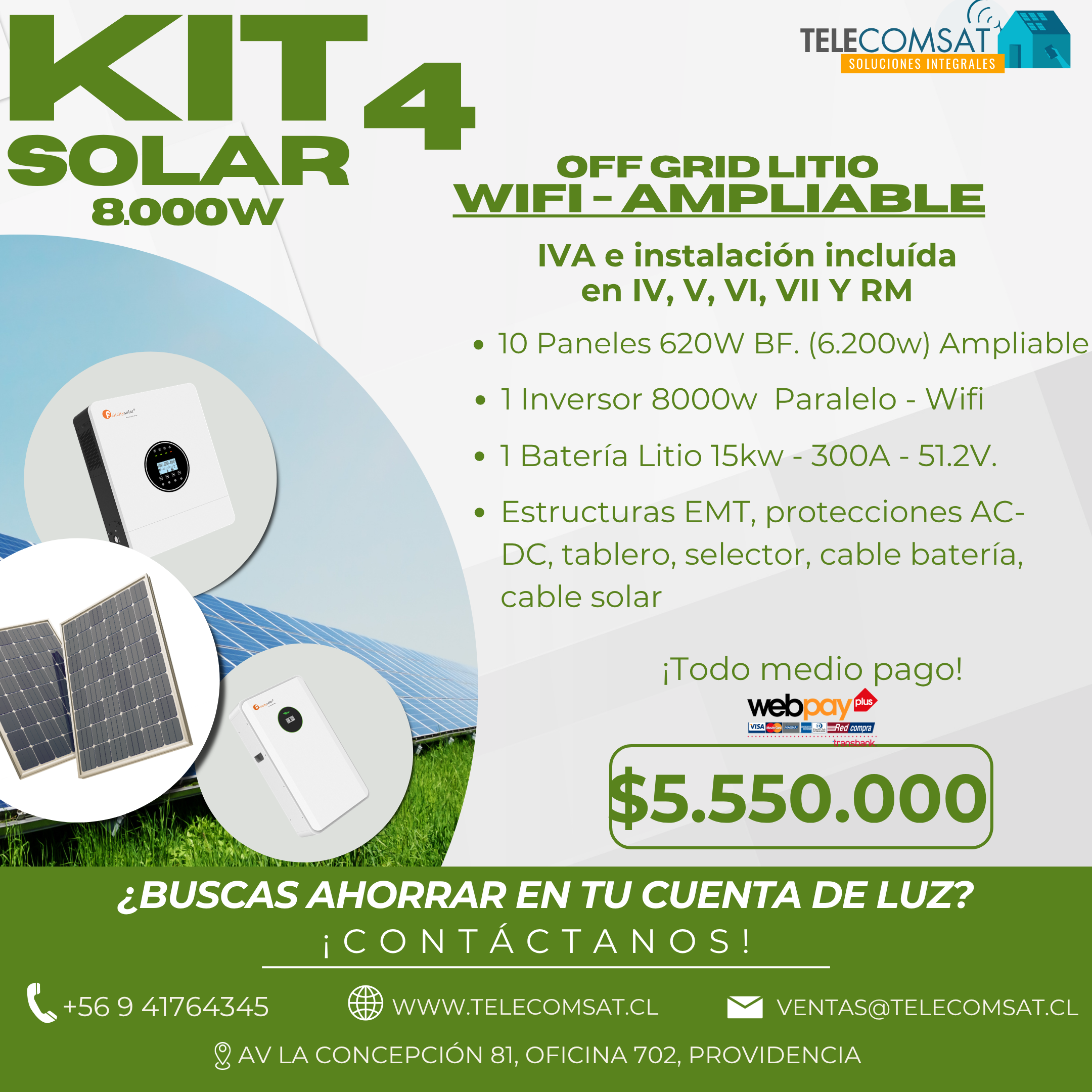 Kit 8kW Plus Promoción